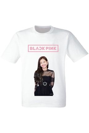 Blackpink - Jennie - Dijital Baskılı Çocuk Beyaz T-shirt YPTJNNE01