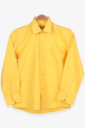 Erkek Çocuk Gömlek Basic 6-10 Yaş, Hardal Sarı E0509-580