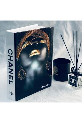 Dekoratif Kitap Kutu Chanel Afrika Kadın Figür Dekoratif Kutu ChAfrika