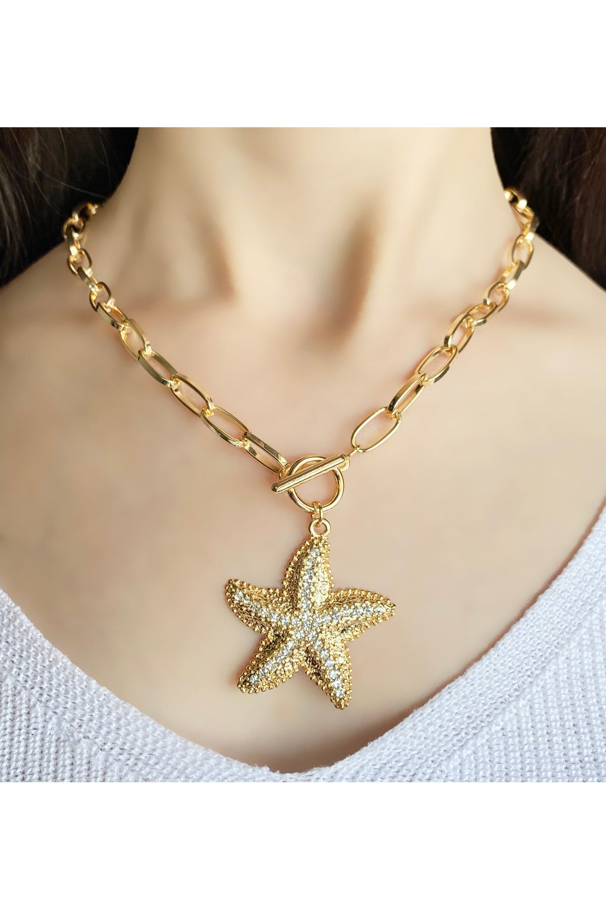 White gold plated shop chain