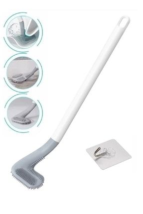 Golf Tasarımlı Silikon Banyo Tuvalet Klozet Temizleme Fırçası Ve Tutucu Set 4892892982ik