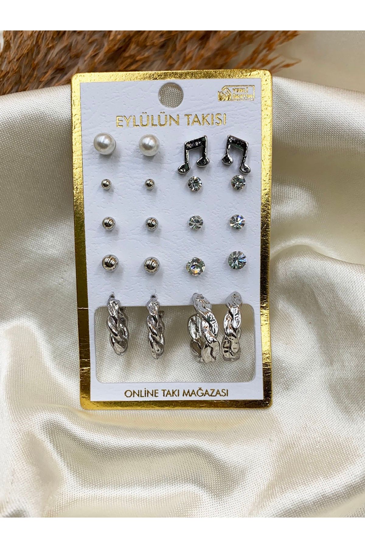 Silver stud hoop sales earrings