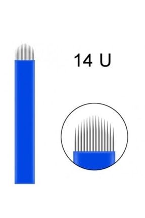 5 Adet 14u Mavi 0.20mm Microblading Iğnesi ithlspti0020220428