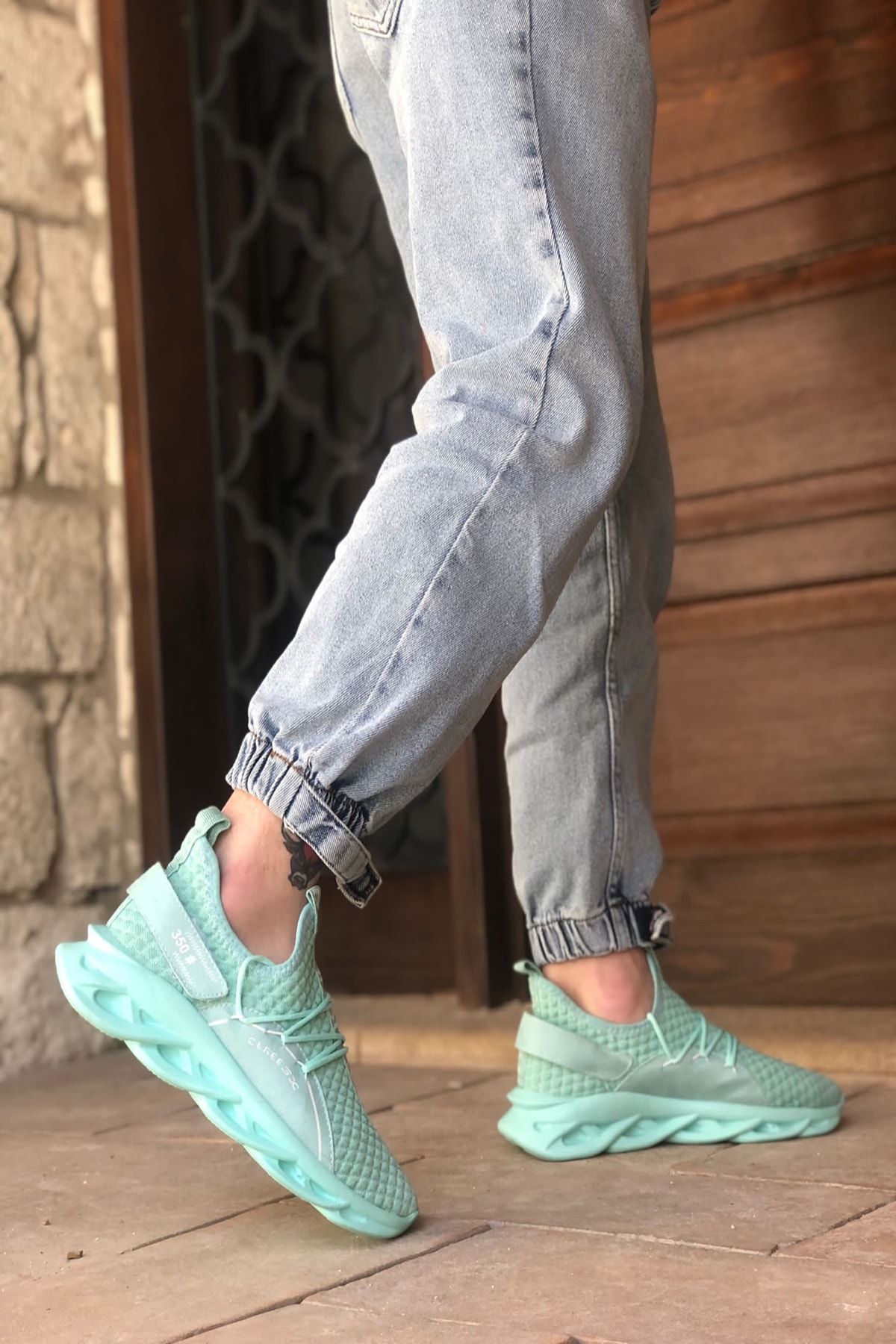 Mint green hotsell and gray shoes
