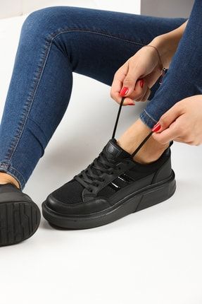Ayşem Kadın Siyah Anorak Sneaker KJOY