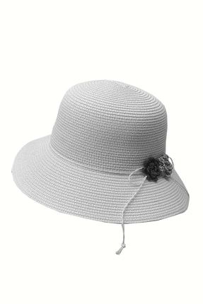 Hasır Kadın Şapka 3854 3854-Beyaz