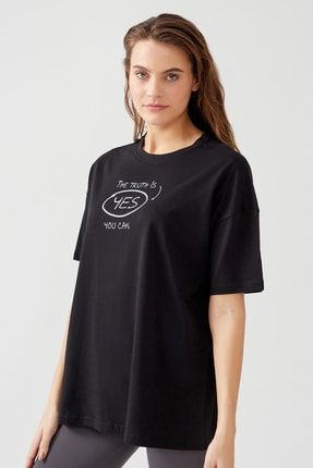 Kadın Oversize Kısa Kollu Basic T-shirt (easy Iron) 750130-B96-D522-913