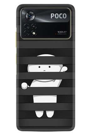 Xiaomi Poco X4 Pro 5g Kılıf Resimli Desenli Silikon Platinium Series Yanlızlık 1908 x4prox1pl7