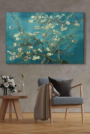 Vincent Van Gogh Çiçek Açan Badem Ağacı - 105919 - Dekoratif Duvar Kanvas Tablo FP-331375