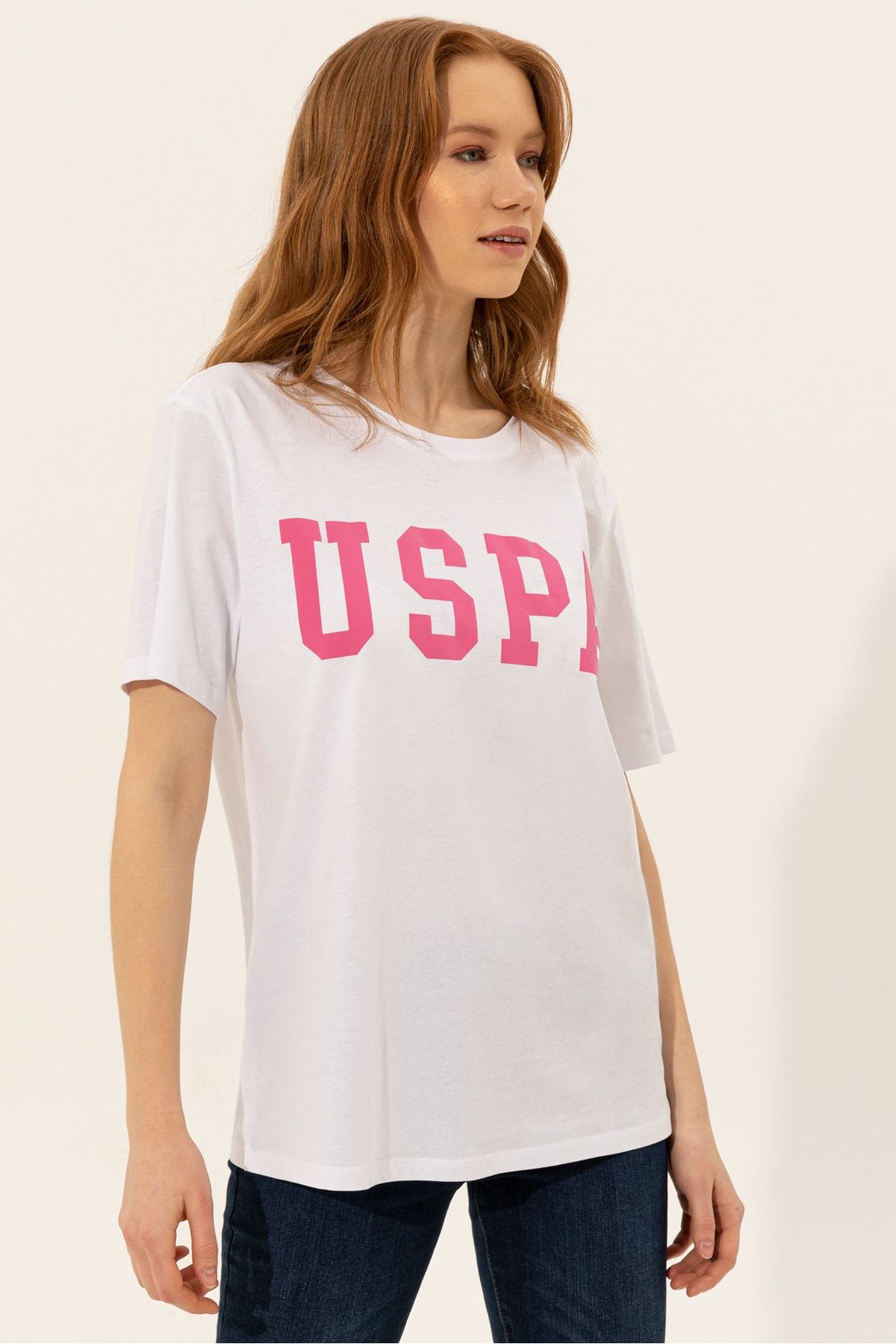 U.S. Polo Assn. White Women s T Shirt Trendyol