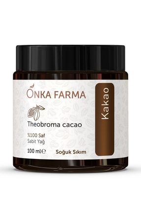 Onka Farma Kakao Yağı 100 Ml Bronzlaştırıcı Spf 0 Soğuk Sıkım %100 Saf Doğal Gıda Tüketimine Uygun SY022