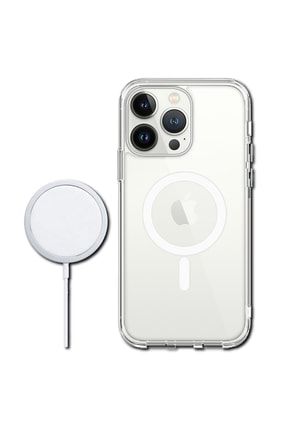 Iphone 12/12 Pro Magsafe Destekli Kablosuz Şarj Uyumlu Şeffaf Silikon Kılıf 2020202102840