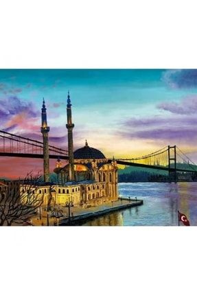 Sayılarla Boyama Seti Istanbul Ortaköy Boyama Seti Rulo 40 X 50 Cm BRM-15251