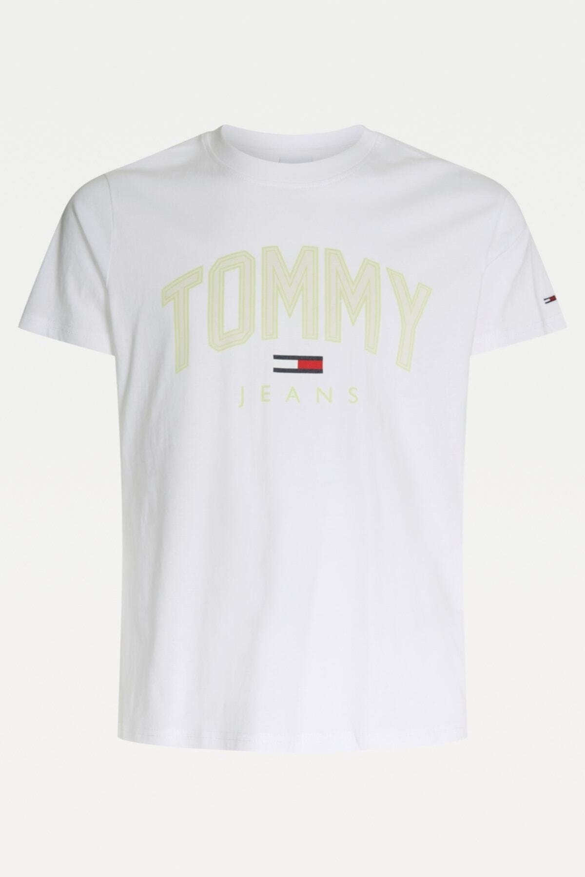 Tommy Hilfiger Erkek Beyaz T-Shirt Tjm 