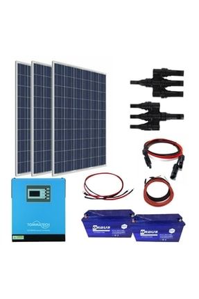 Güneş Enerjisi Bağ Evi Solar Paketi 3kva Inverter 280w Güneş Paneli 100ah Jel Akü FHKRZ689