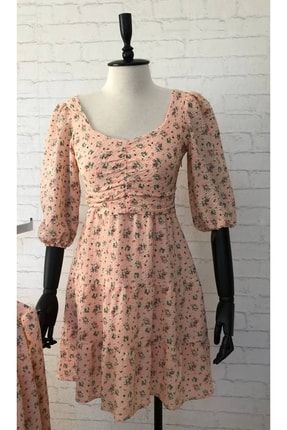 Kadın Çiçekli Elbise bytgby19896184-45