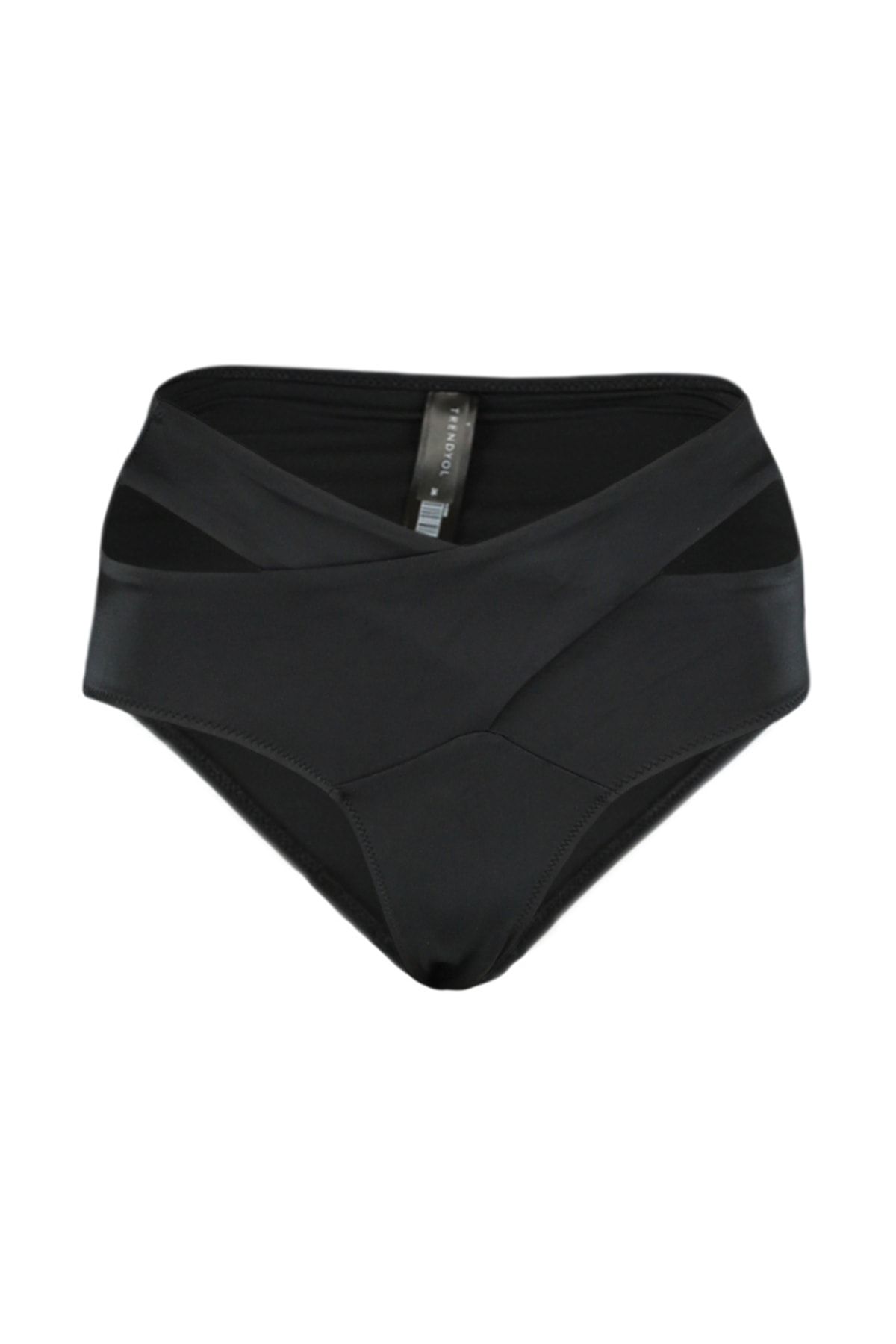 Trendyol Collection-Black Cut Out/Window High Waist Regular Core Bikini Bottom Tbess20Ba0184 6