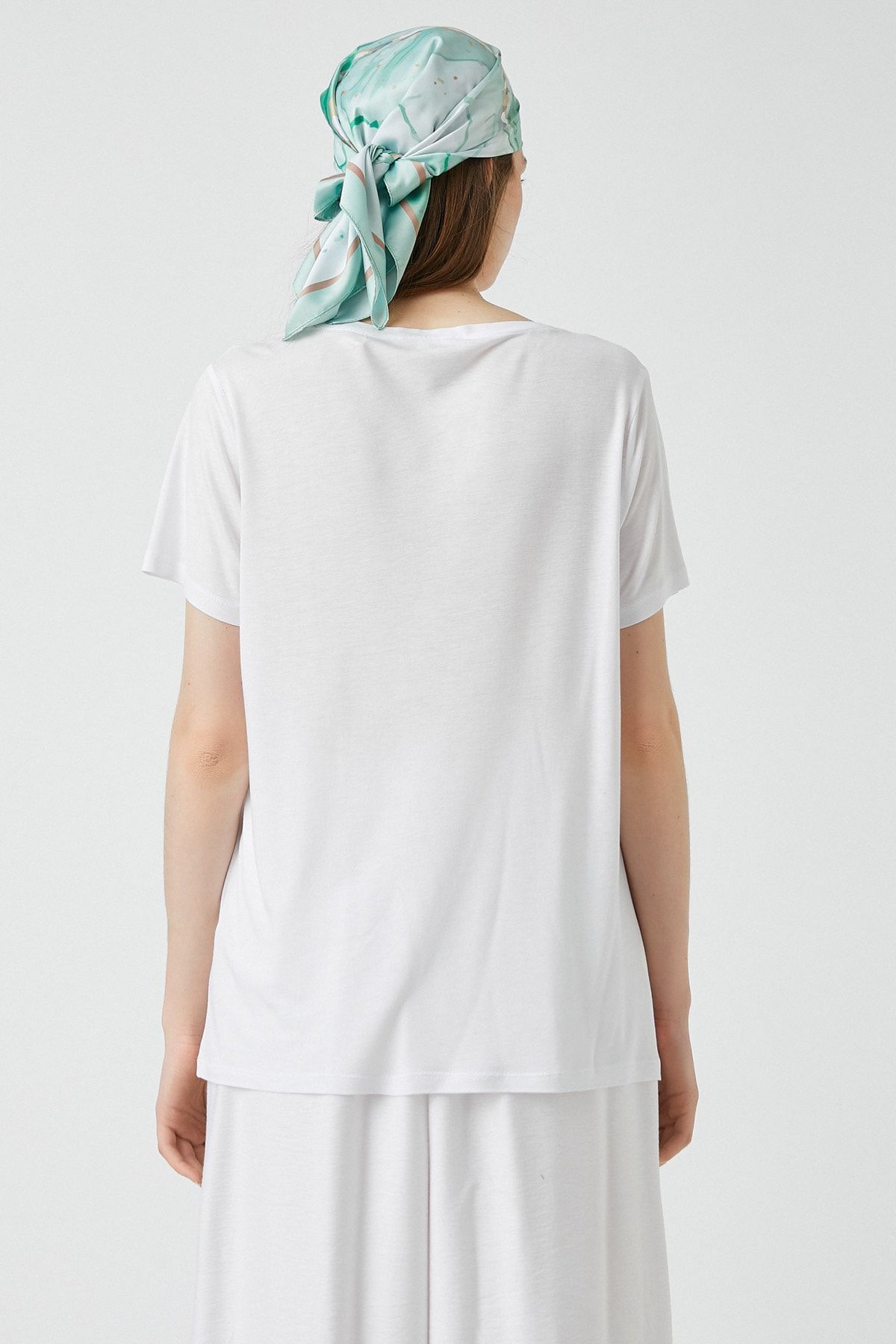 Koton T-Shirt Ecru Regular Fit