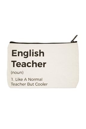 Clutch English Teacher Baskılı Bez Makyaj Çantası DY-MKYJ14