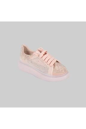 Pembe - Kadın Taşlı Sneaker 22Y338-00011
