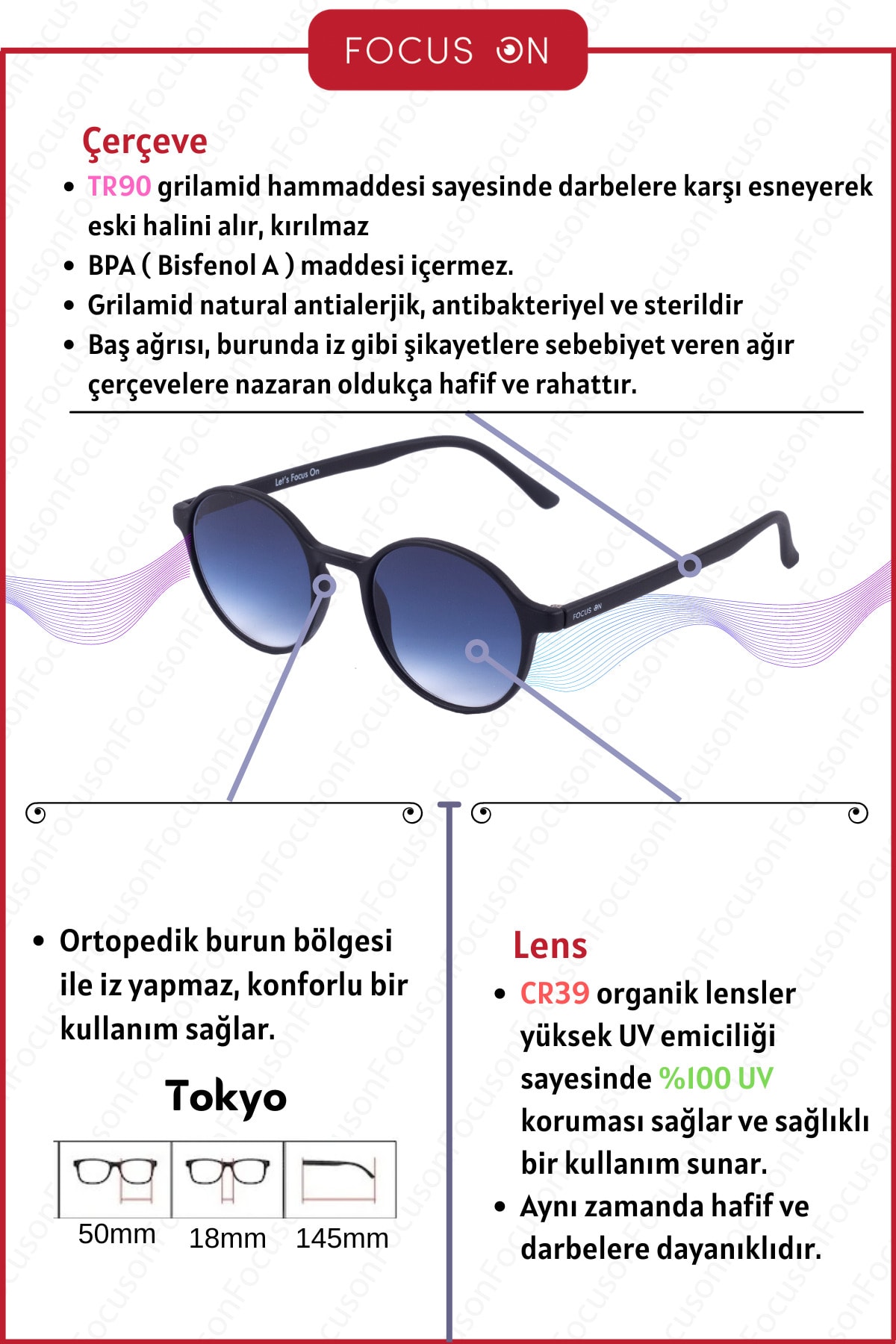 Focus On Tokyo High UV Protection Sunglasses Trendyol