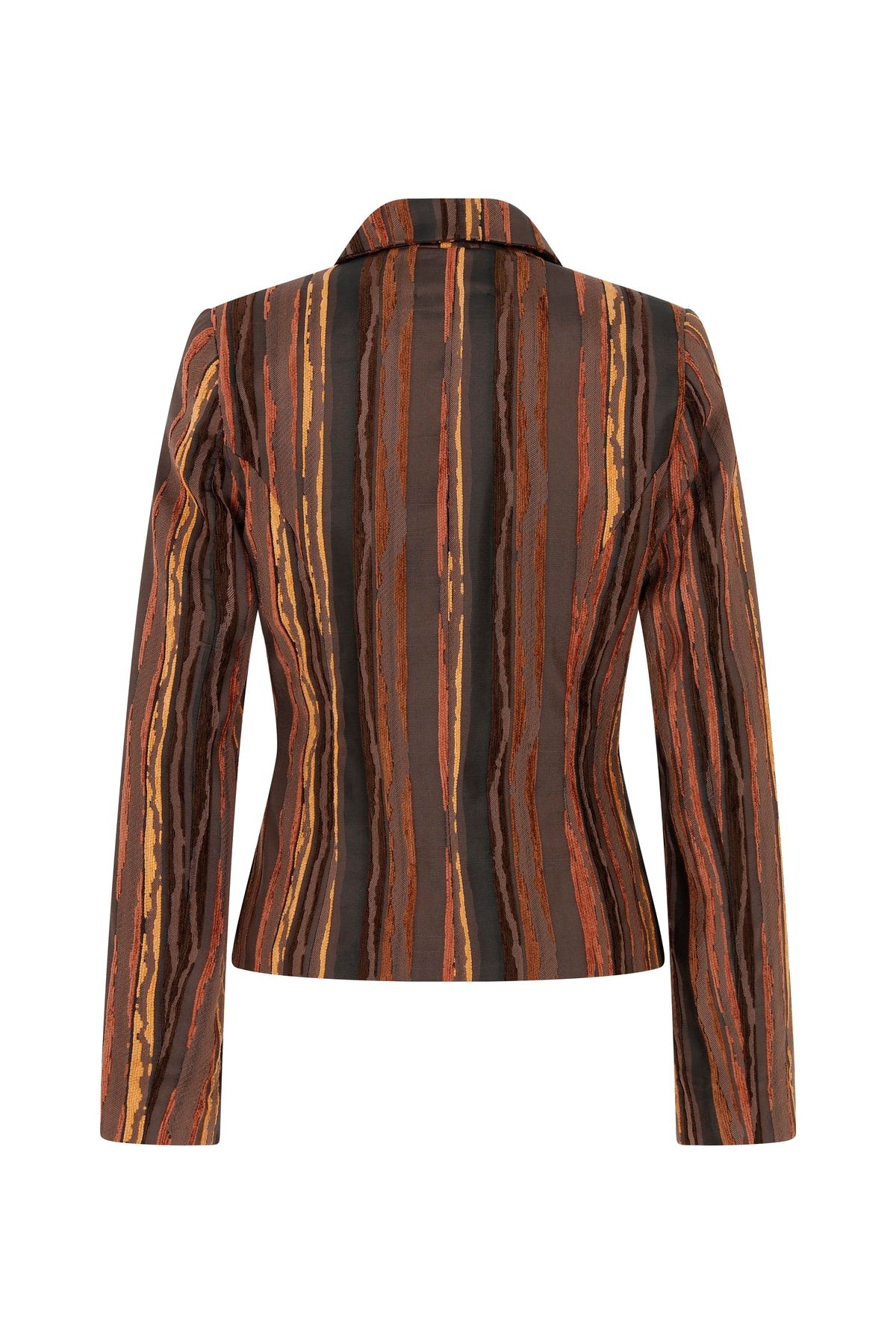 کت چند رنگ زنانه تکنیک ویژه برش ژاکت Blazer Jacquard Mert Erkan