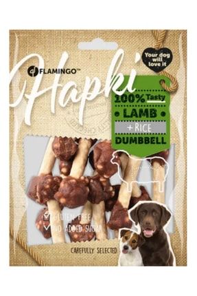 Hapki Dog Snacks Dumbbell Lamb Rice Gerçek Kuzu Etli Ve Pirinçli Köpek Çiğneme Ve Ödül Kemiği 150 Gr HAPKİ6578