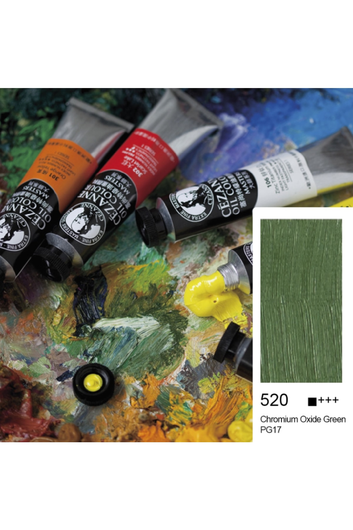Cezanne Extra Fine Masters' Yağlı Boya 45ml (oil Colour) Chromium Oxide Green 520