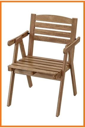 Falholmen Kolçaklı Sandalye Masif Akasya 55 X 57 Cm Açık Kahverengi ALONY-50313094-1