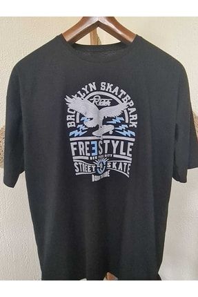 Freestyle Baskı Oversize T-shirt ZEYKON-1039-Freestyle