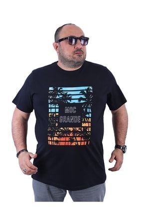 Erkek Büyük Beden T-shirt Palmiye 22137