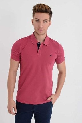 Erkek Gül Polo Yaka Likralı T-shirt T621