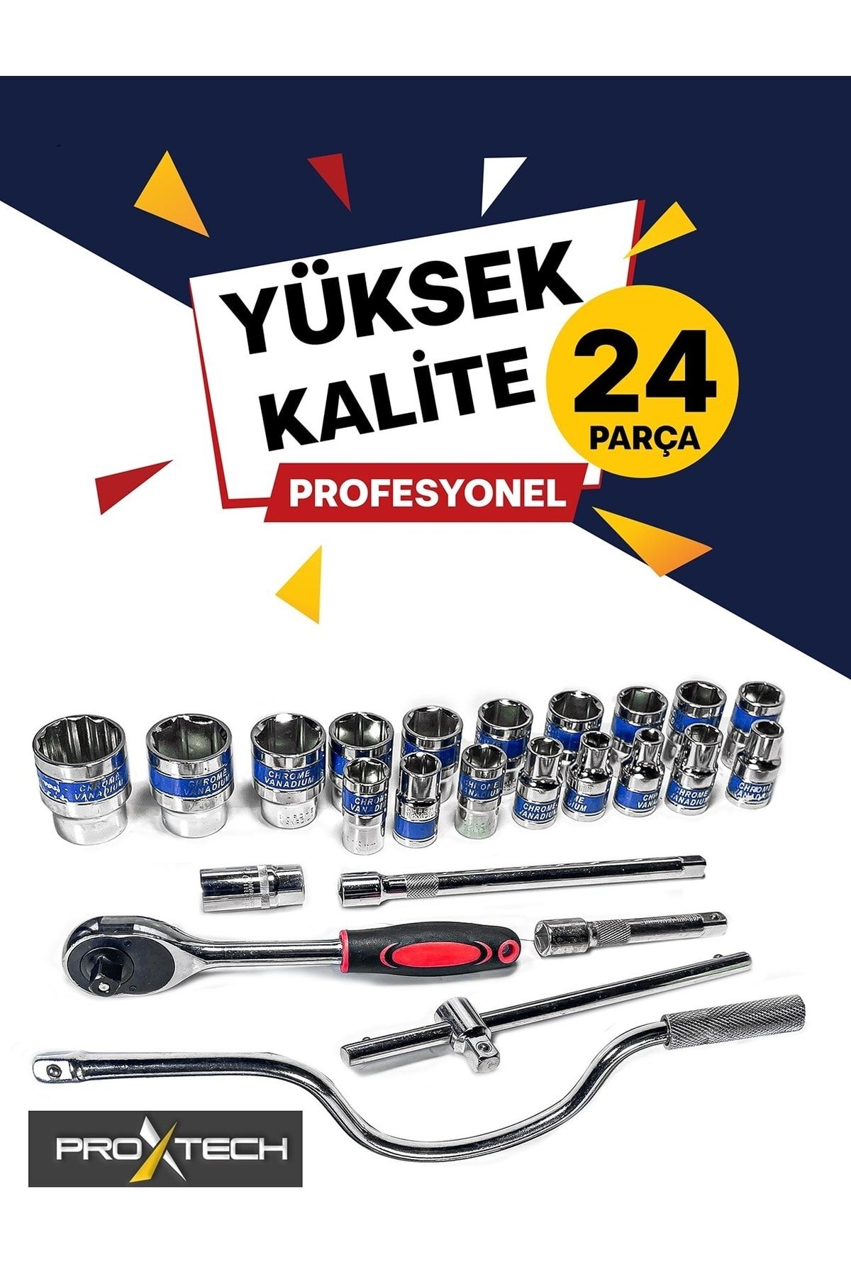 PROXTECH-Professional Metal Boxed 24Pcs/Set Ratchet Sleeve Tool Set Auto Mechanic Socket Set 2