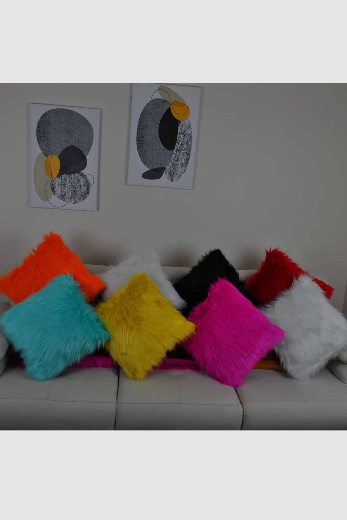 Paris Life-Plush Throw Pillow Cover Imported Premium Fabric - Yellow 6