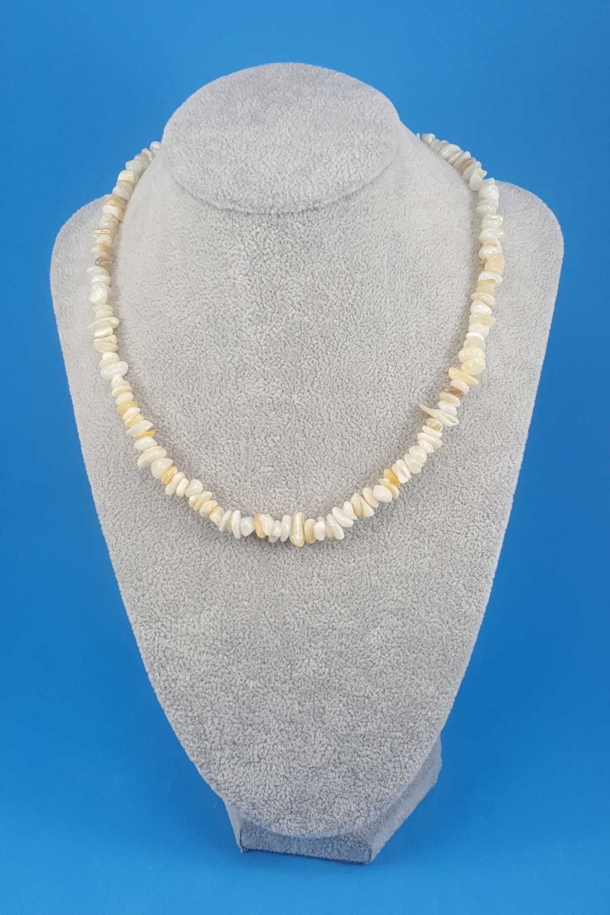 EL ZYAS Mother of Pearl Natural Cracked Stone Handcrafted Women s