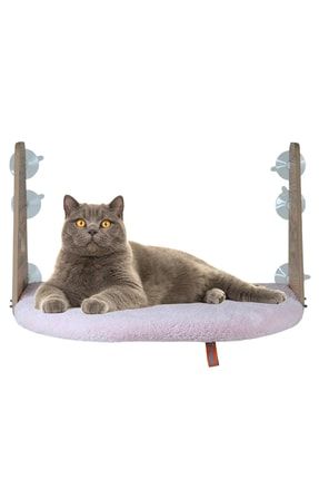 Cam Yatağı Vantuzlu Kedi Cam Yatağı Vantuzlu Yatak Pembe camyatak