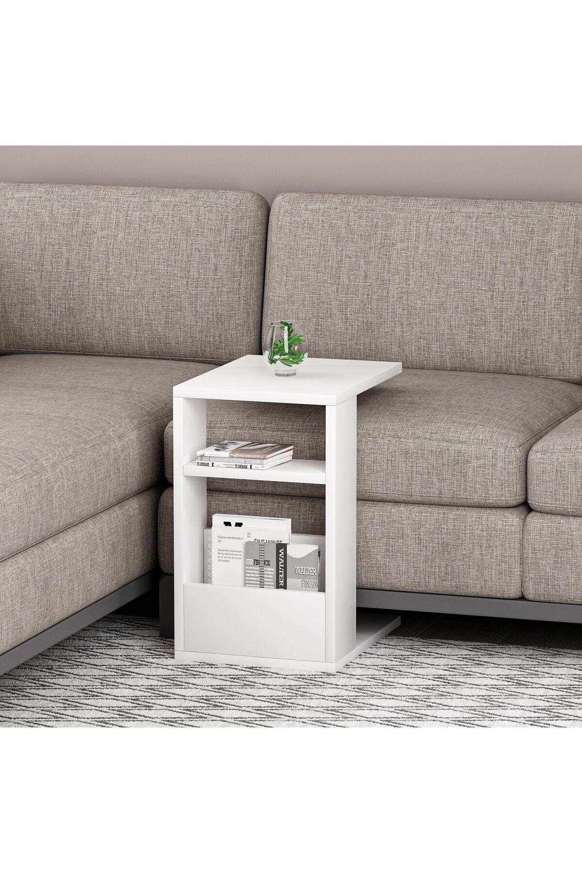 Ida Dekor Behram Side Table White - MDF