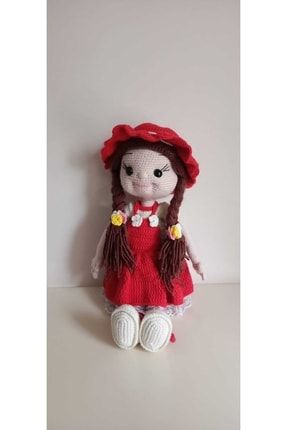 Amigurumi Kırmızı Başlıklı Kız boyu:40 cm renk:kırmızı