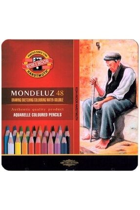 Mondeluz Sanatsal Suluboya Kalemi Metal Kutu 48 Renk Of Aquarell Coloured Pencils 3726 48 4300.12059
