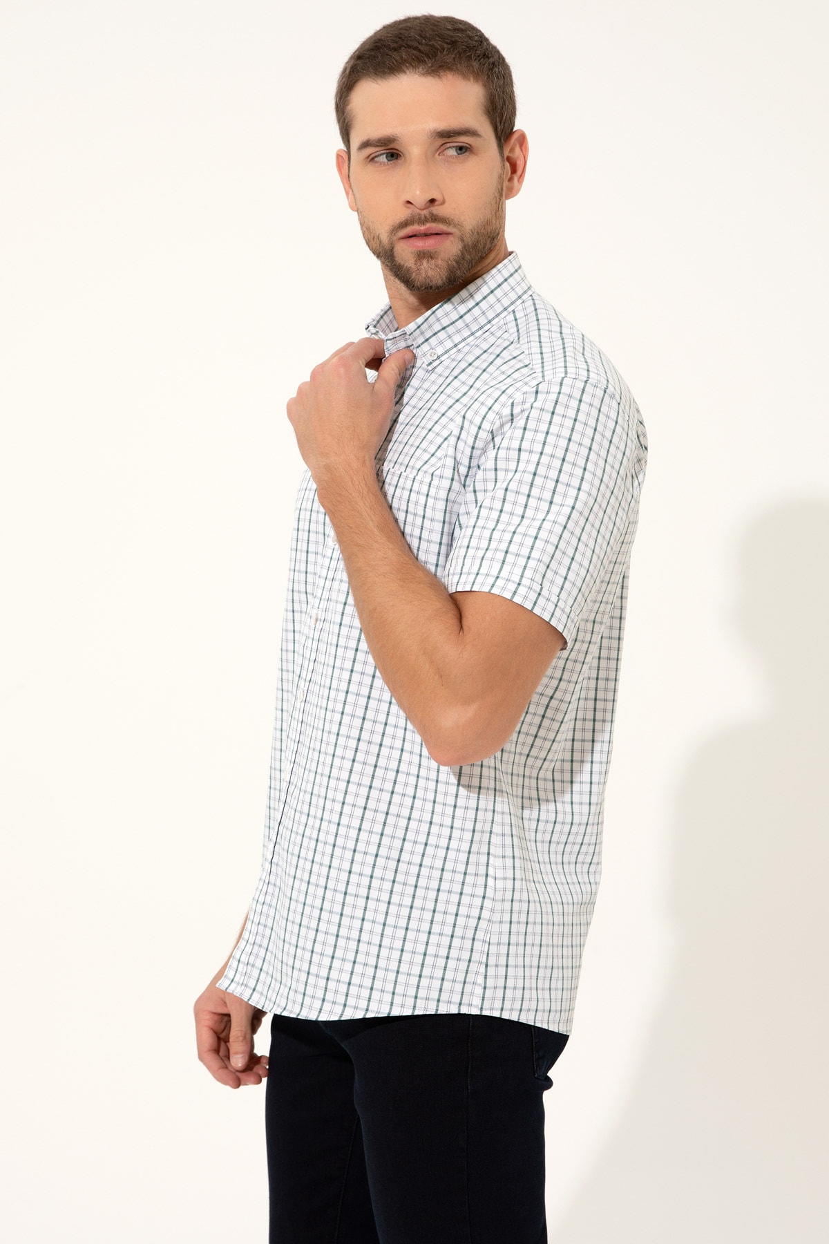 پیراهن مردانه خاکستری پیرکاردین | G021SZ004.000.1369631 اورجینال - تصویر 3