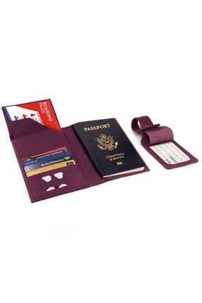 Otto Angelino Hakiki Deri Pasaport Ve Seyahat Cüzdanı Rfıd Korumalı- Mor OT142