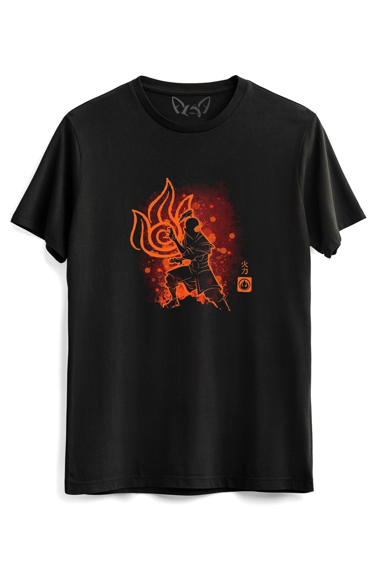 Alfa Tshirt Tricou Negru Cu Imprimeu Anime Avatar The Last Airbender Unisex - 2XL