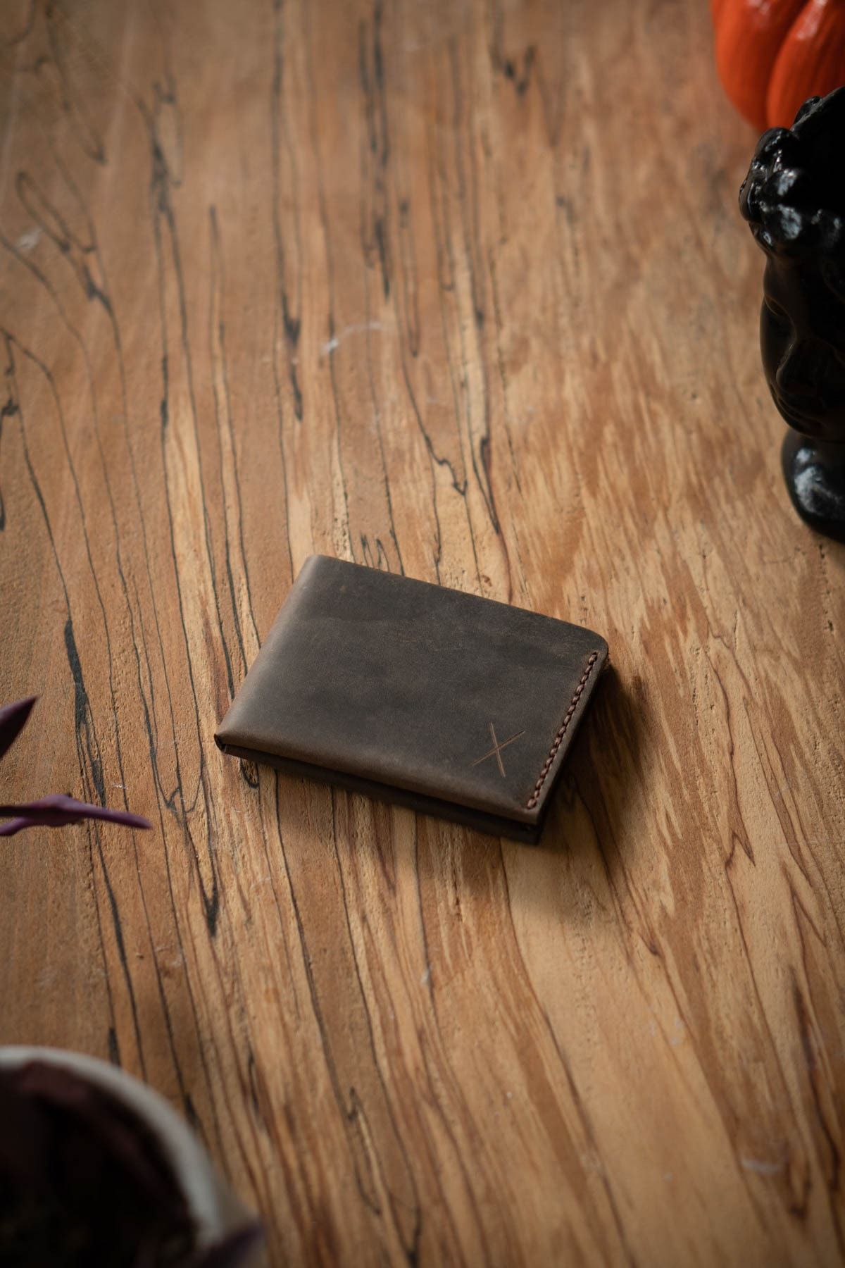 minimal X design-Minimal X Coin Wallet - Chestnut Crazy 2
