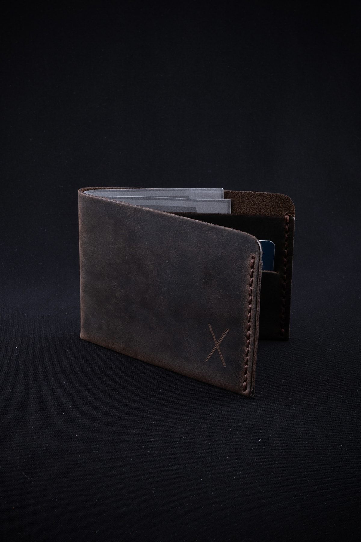 minimal X design-Minimal X Coin Wallet - Chestnut Crazy 5