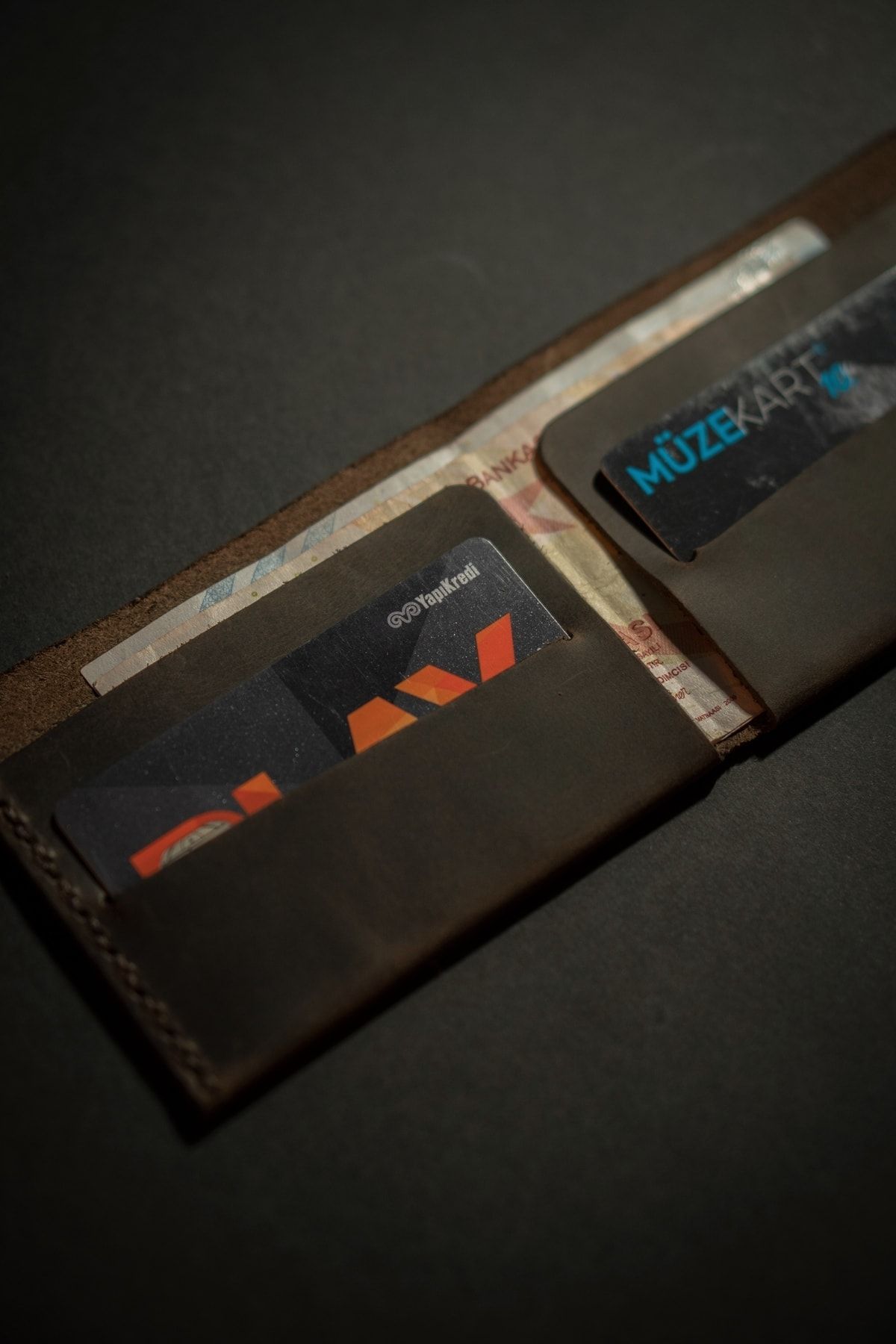 minimal X design-Minimal X Coin Wallet - Chestnut Crazy 7