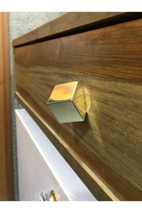 Cube Metal Düğme Kulp Altın Tek Delik Dolap Kapak Modern Çekmece Tv Ünite Mobilya Kulbu Gold TYC00435115763