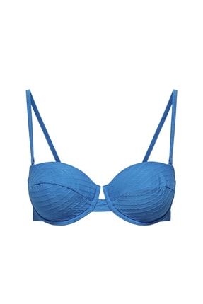 Onlkaja Struc Bralette Top Normalkalıp Düz Açık Mavi Kadın Bikini Üst 5002825340