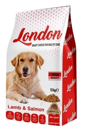 London Kuzu Etli Ve Somon Balıklı Köpek Maması 15 Kg londonkuzu