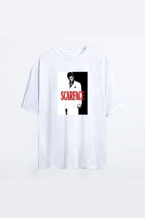 Scarface 151 Beyaz Oversize Tshirt - Tişört RJOT-MAN-HG-SCRFC151