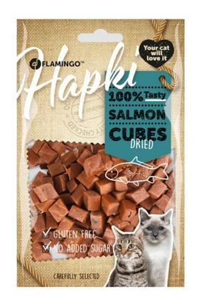 Hapki Cat Snacks Salmon Cubes Kurutulmuş Somon Balıklı Glutensiz Şekersiz Kedi Ödül Maması 85 Gr HAPKİ7216